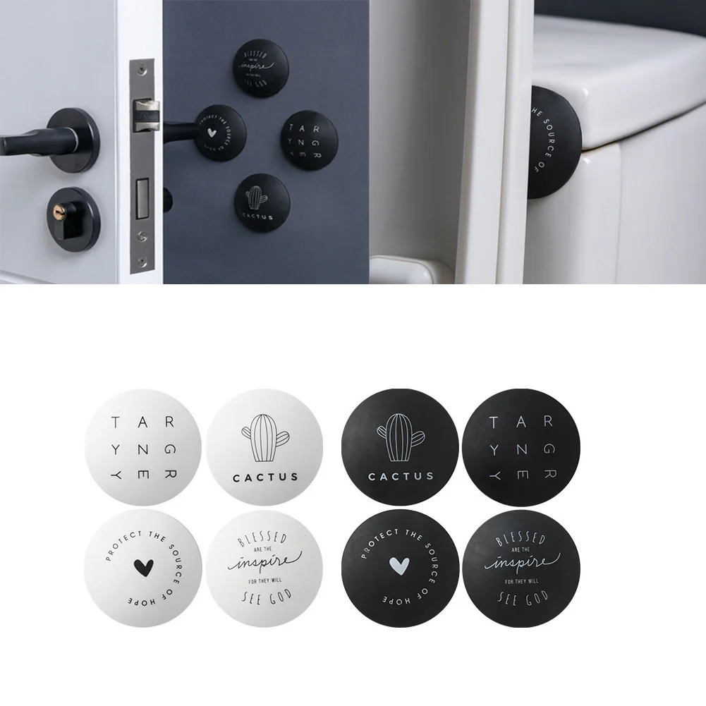 

Door stopper Doorknob Rubber Fender Lock Protective Pad Door Holder Crash Pad Wall Protector Savor Shockproof Crash Pad Stop 4Pc