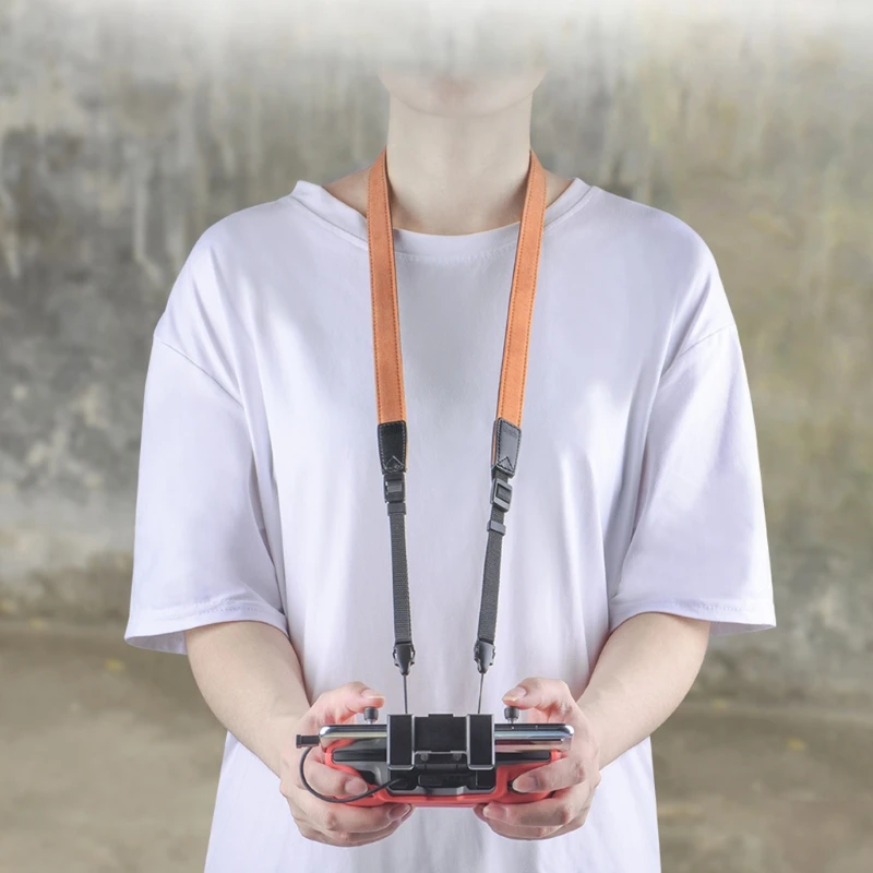 

2021 New 2.39ft Length Adjustable Remote Control Lanyard Detachable Neck Strap +Silicone Case for Mavic Air 2/2S Mini 2