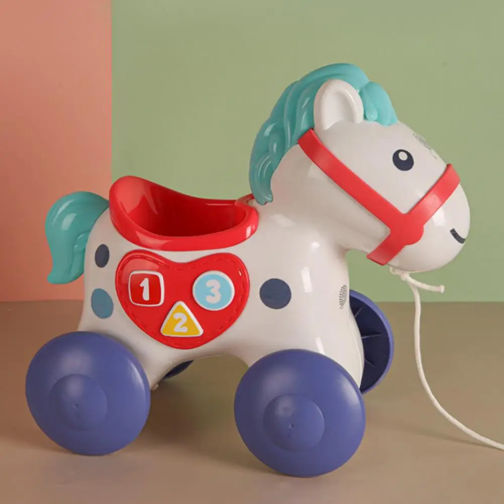 Push Pull Toy Cartoon Animal Shape Early Education Safe Horse Along Walking for Gift | Игрушки и хобби