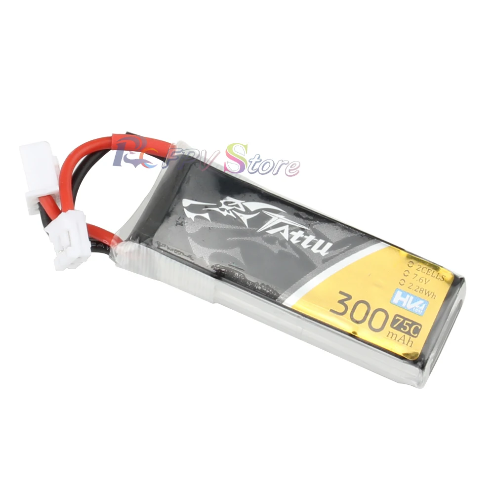 4 шт tattu 300 мач 76 в 75c 2s1p hv lipo аккумулятор с