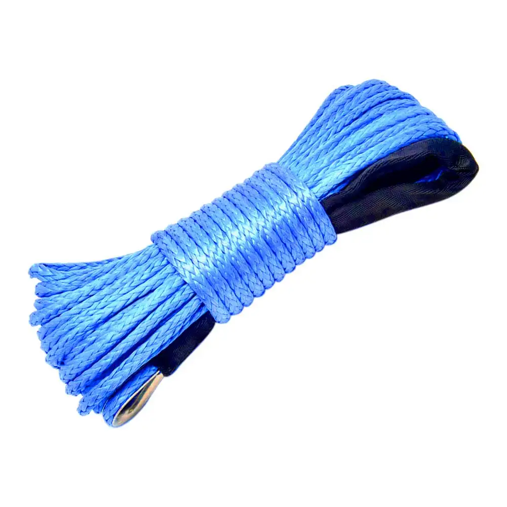 

1/4''x50' Towing Truck Boat Synthetic Winch Rope Car 12 Strand Emergency String 7700lbs With Sheath ATV UTV Outdoor Accessories