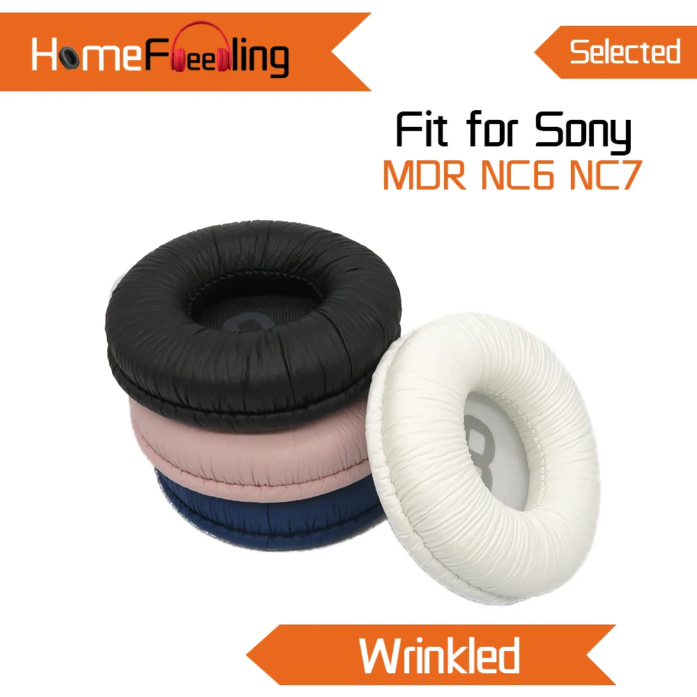 

Homefeeling Earpads For Sony MDR NC6 NC7 Headphone Wrinkled Round Universal Leahter Repalcement Parts
