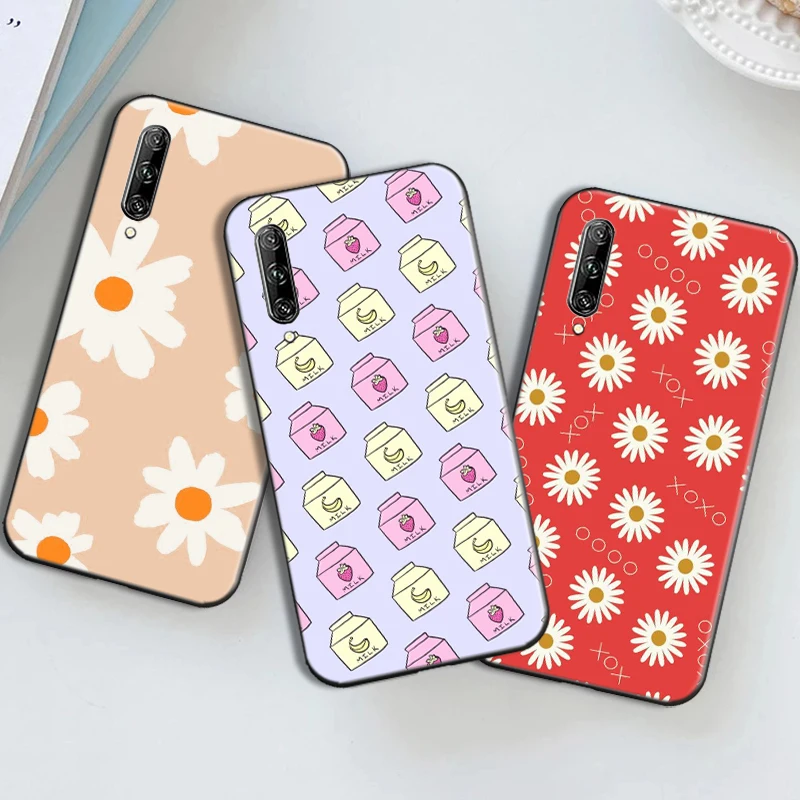 

Flower Colorful Hot New Phone Case For Huawei P30 Lite P30 P20 Lite P40 P40 Lite P40 Pro PSmart Z 2019 2021 Soft TPU Black shell