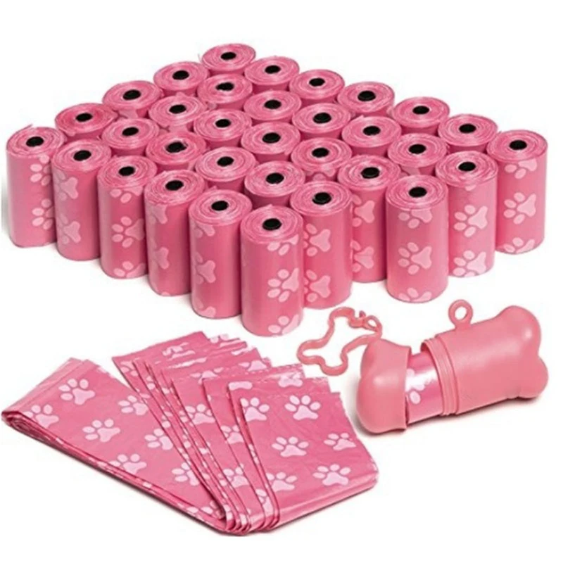 Bolsa de basura para perro, dispensador de rollos de recarga para limpieza de mascotas, soporte para residuos, accesorios para mascotas, 50rolos750uds-0