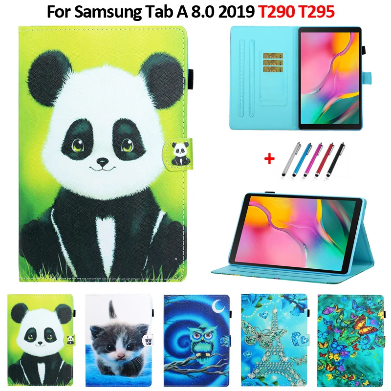 

Tablet For Samsung Galaxy Tab A 8 2019 Case Cute Panda Leather Card Slots Stand Cover For Galaxy Tab A 8.0 2019 Case T290 T295