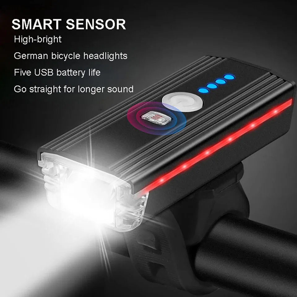 

GOBYGO Outdoor Bicycle Front Light USB Interface Night Lighting Equipment LED Cycling Flashlight Waterproof Bike Accessories