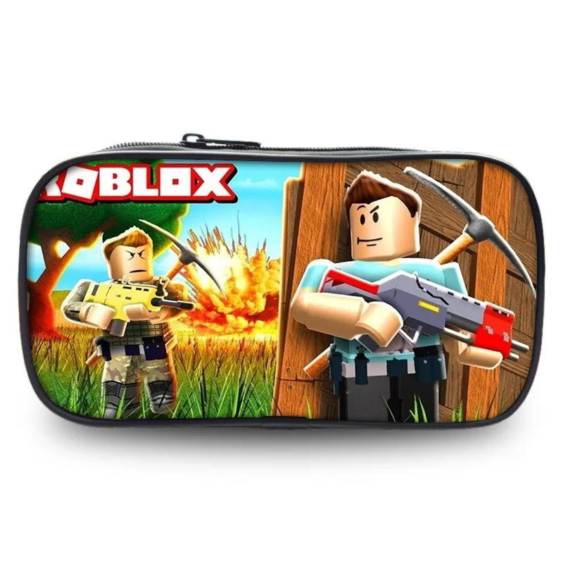 Roblox милые кавайные брезентовые Пеналы вместительные сумки для ручек карандаши с