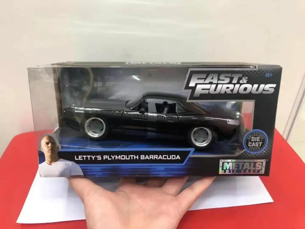 LETTY BARRACUDA 1:24 Jada High Simulator, классический металлический форсаж, литые под давлением игрушечные модельные машинки, игрушки для детей, коллекция подарков на день рождения - Цвет: LETTY BARRACUDA