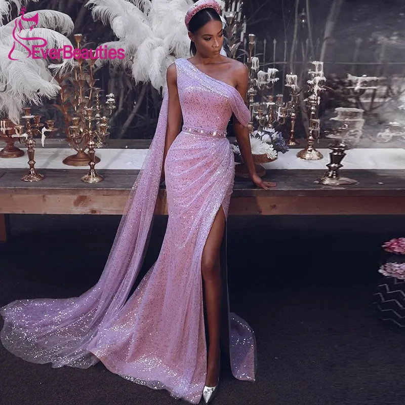 Блестящее вечернее платье-русалка длинное блестящее платье с одним открытым