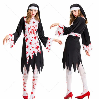 Хэллоуин Карнавальный костюм вечерние ужасный кровавый зомби сестра платье