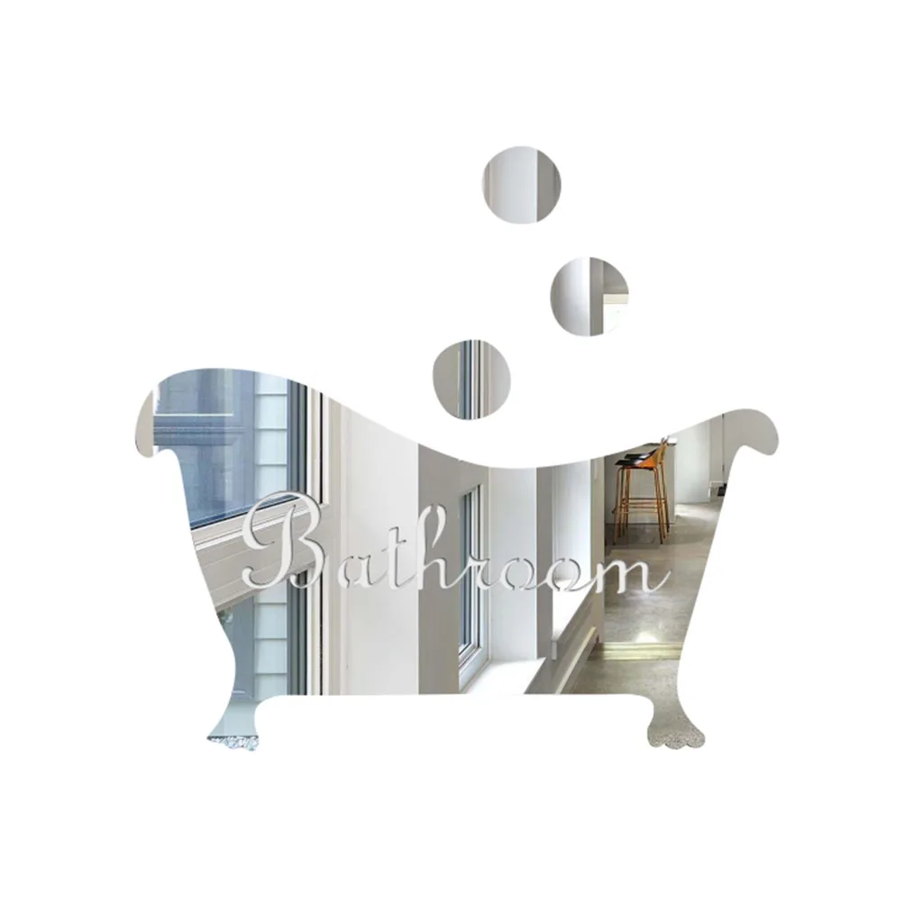 3D Зеркальная Наклейка забавный знак входной двери для детей мужчин женщин ванной