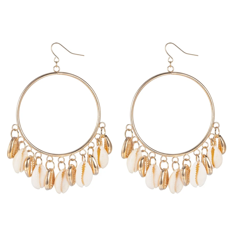 Женская круглая серьга круга ASHMITA висячие кольца ручной работы из ротанга с