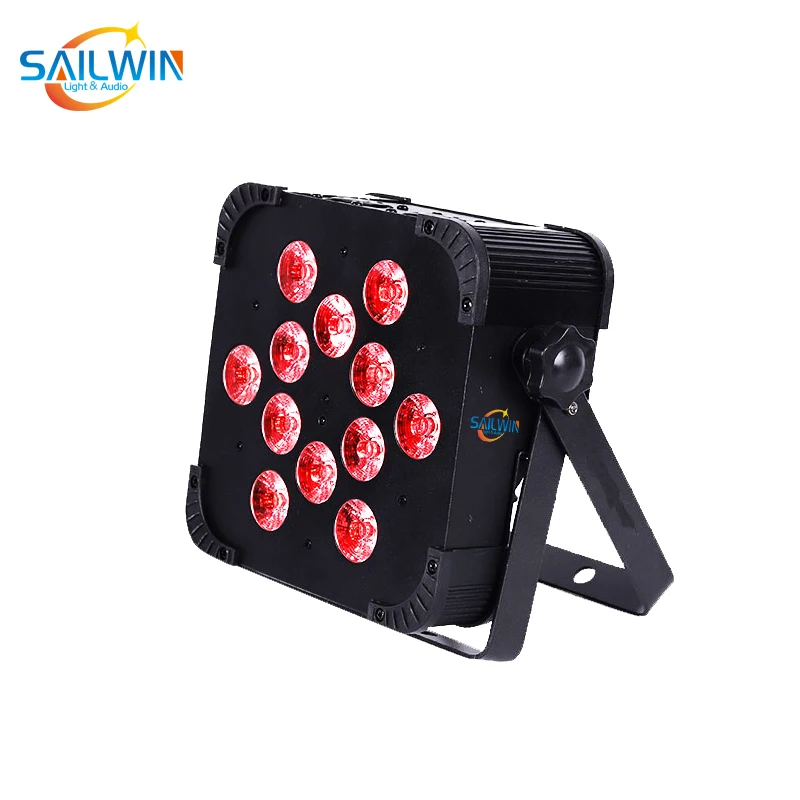 Sailwin 12X ЛОТ 6 в 1 RGBAW UV 12*18 Вт беспроводной DMX LED Flat Par Slim для дискотеки клуба вечерние с
