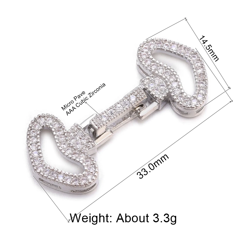 White Gold Juya DIY натуральный камень жемчуг бижутерия ручной работы компоненты золото/серебро застежка замок застежки аксессуары - Цвет: White Gold