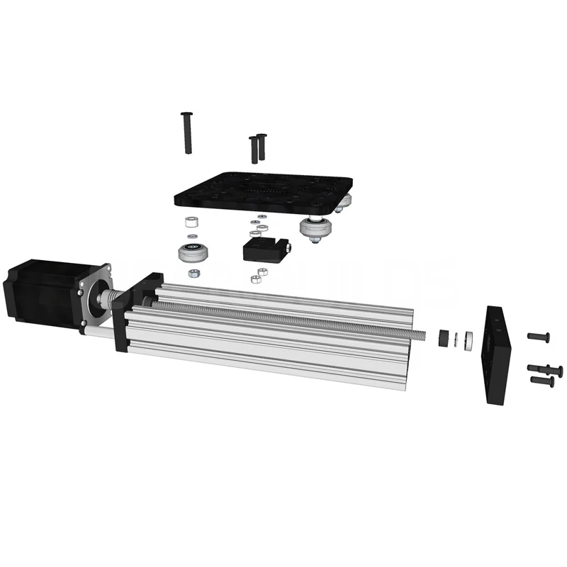 Reprap 3D Printer CNC C-Beam Gantry Plate - XLarge set v-wheel +TR8*8 anti backlash nut kit | Компьютеры и офис