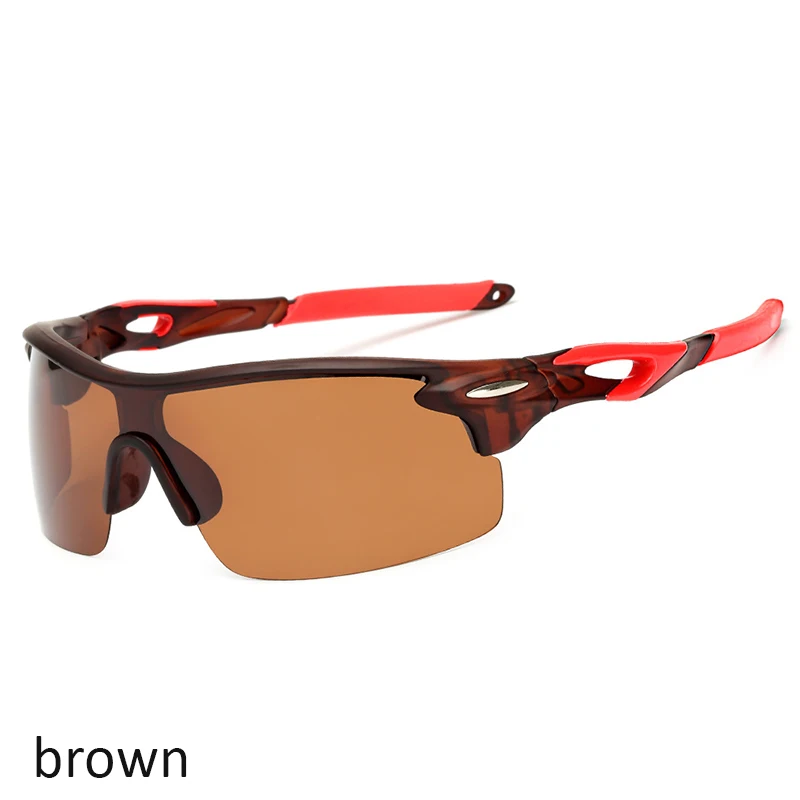 brown Новинка, поляризованные очки для беговых лыж, поляризационные очки для верховой езды, лыжные очки, спортивные солнцезащитные очки, сноуборд, мода - Цвет: brown