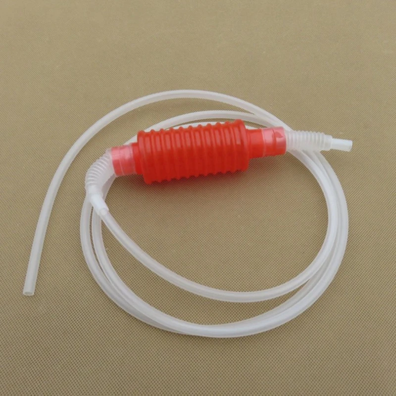 2 Meter Red Syphon Tube Hand Fuel Pump Gasoline Siphon Hose Gas Oil Water Transfer for Liquid Ho | Дом и сад