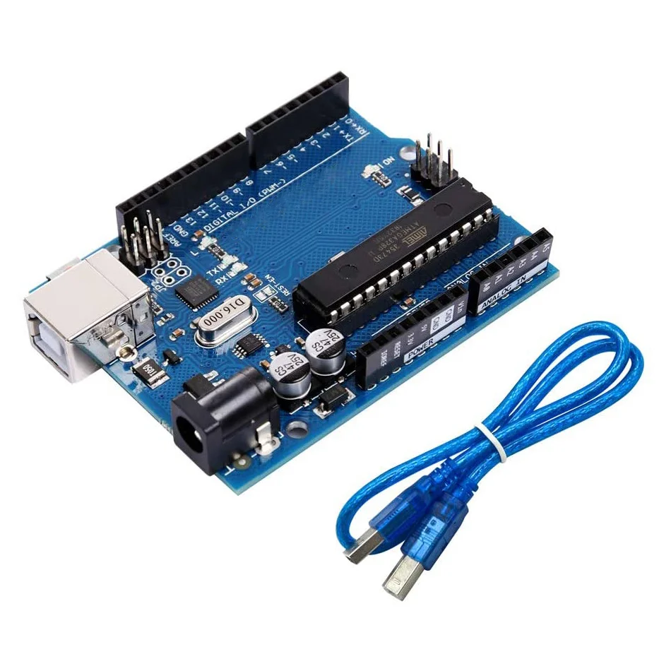 

1 Set For UNO R3 Official Box ATMEGA16U2+MEGA328P Chip For Arduino UNO R3 Development board + USB CABLE