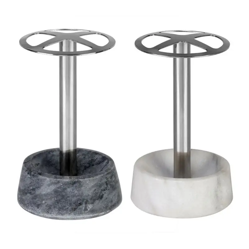 

Toothbrush Holder Stand, Holds Up To 4 Toothbrushes for Bathroom Vanity Countertop, Natural Marble+304 Stainless Steel Toothbrus