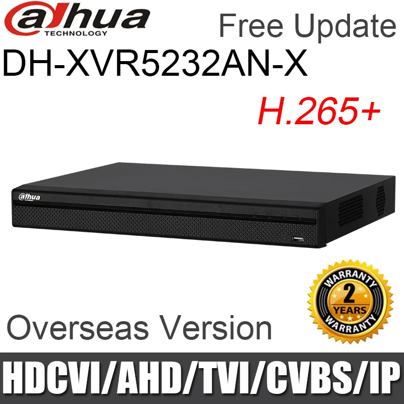 Dahua DH-XVR5232AN-X 32-канальный XVR рекордер H.265+ 1080P цифровой видеорегистратор 32 канала IP входы каждый до 6 Мп Макс 128 Мб