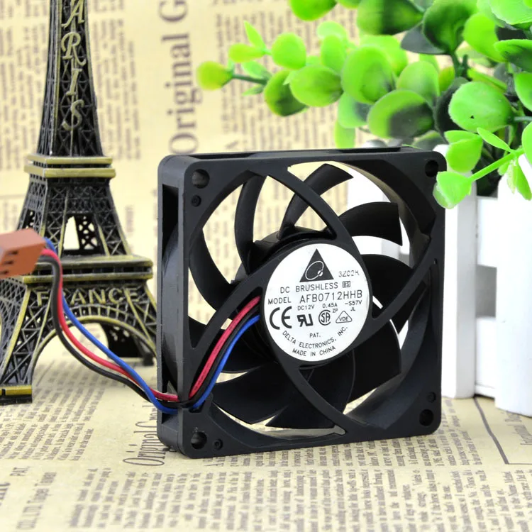 Для Delta 12V 0.45A AFB 0712 HHB F007CM 7 см 7015 3 провода Вентилятор охлаждения|Кулеры и системы