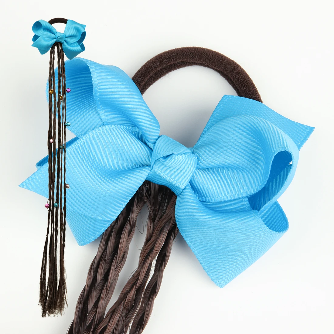 3inch bow8 1 шт. Женская эластичная лента для волос твист парик повязка на голову богемный Плетеный головной убор детский бант зажим для волос головной убор - Цвет: 3inch bow8