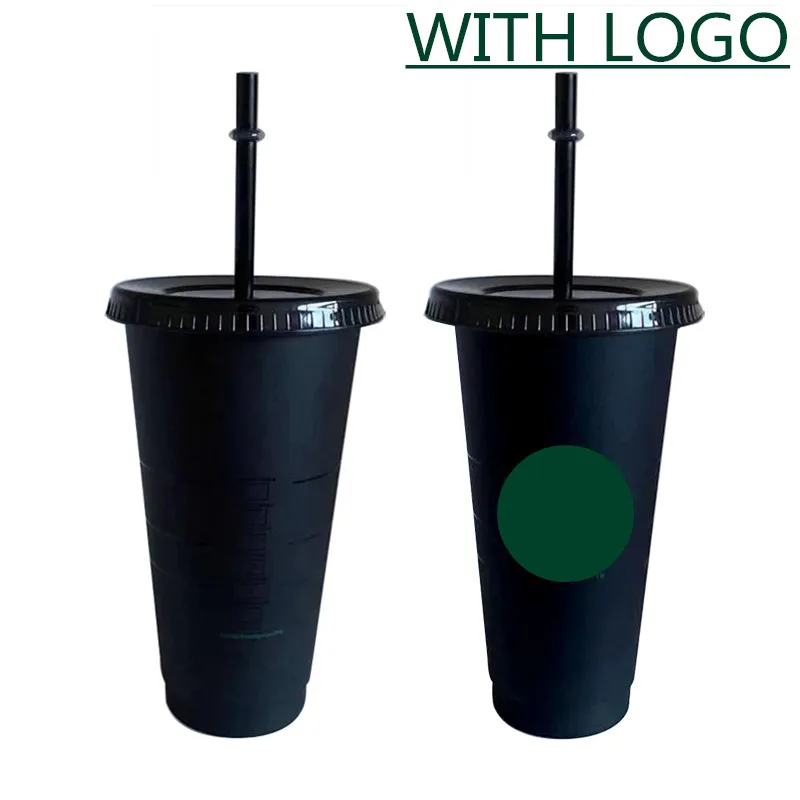 

700ml Straw Cup With Logo With Lid Reusable Plastic Tumbler Color Changing Cold Cups With Lid Reusable Plastic Cup Coffee Cup