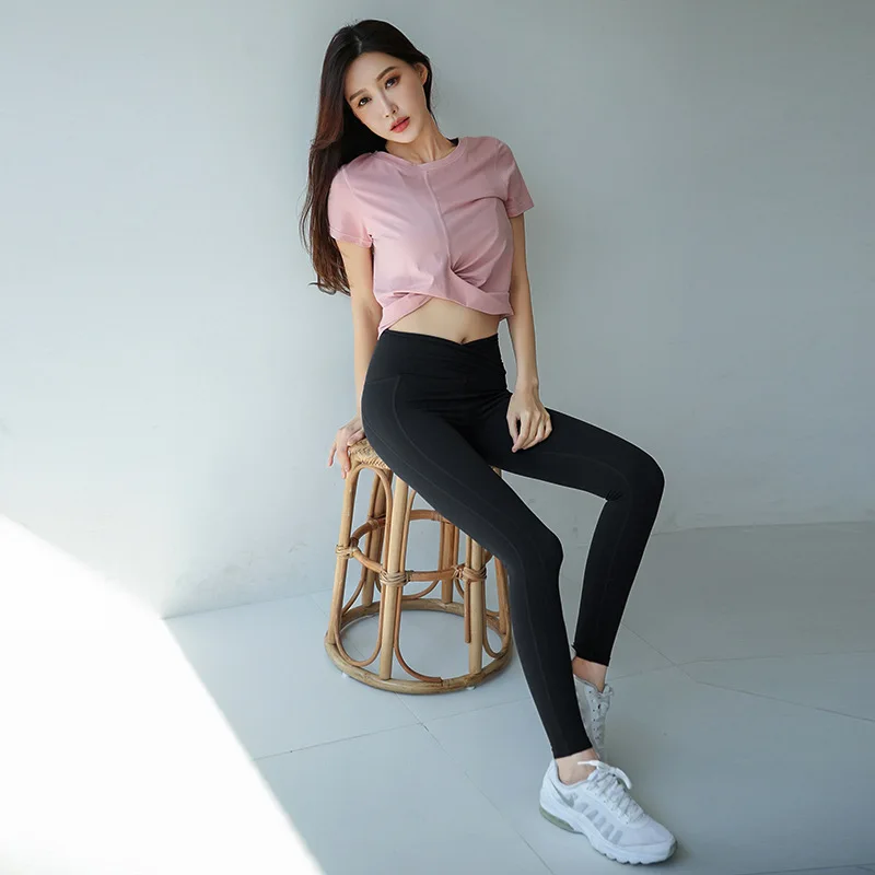 Женский костюм для йоги новая летняя спортивная одежда бега сексуальная