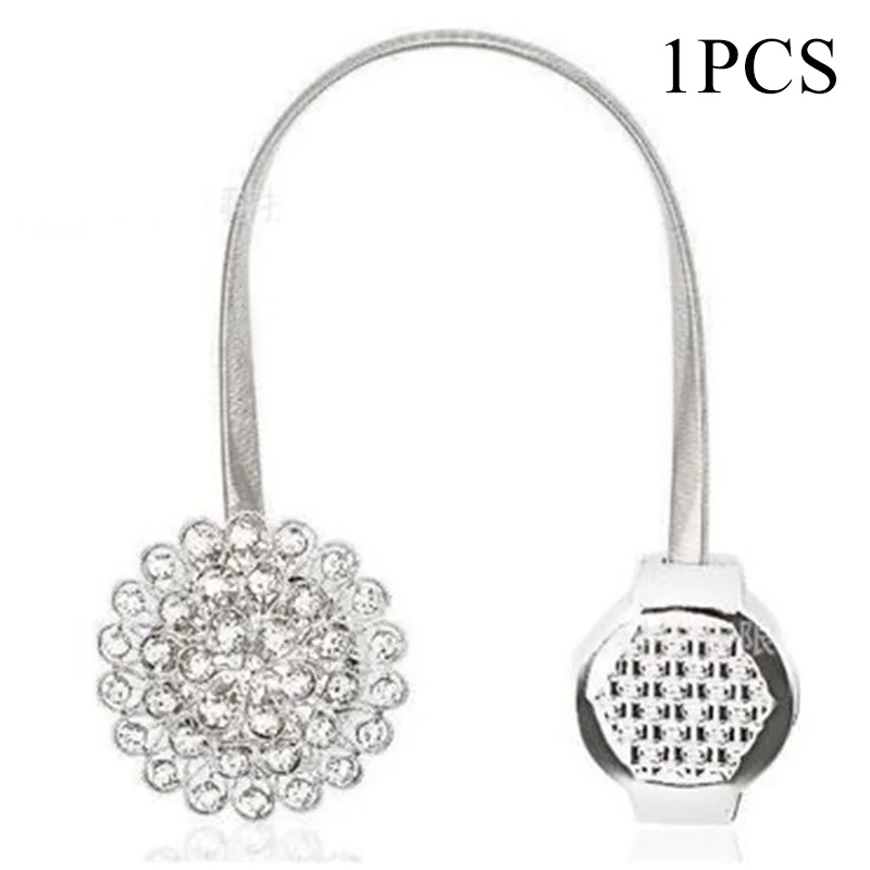 

Magnetic Crystal Curtain Buckle Holder Tiebacks Clips Window Curtain Holdback