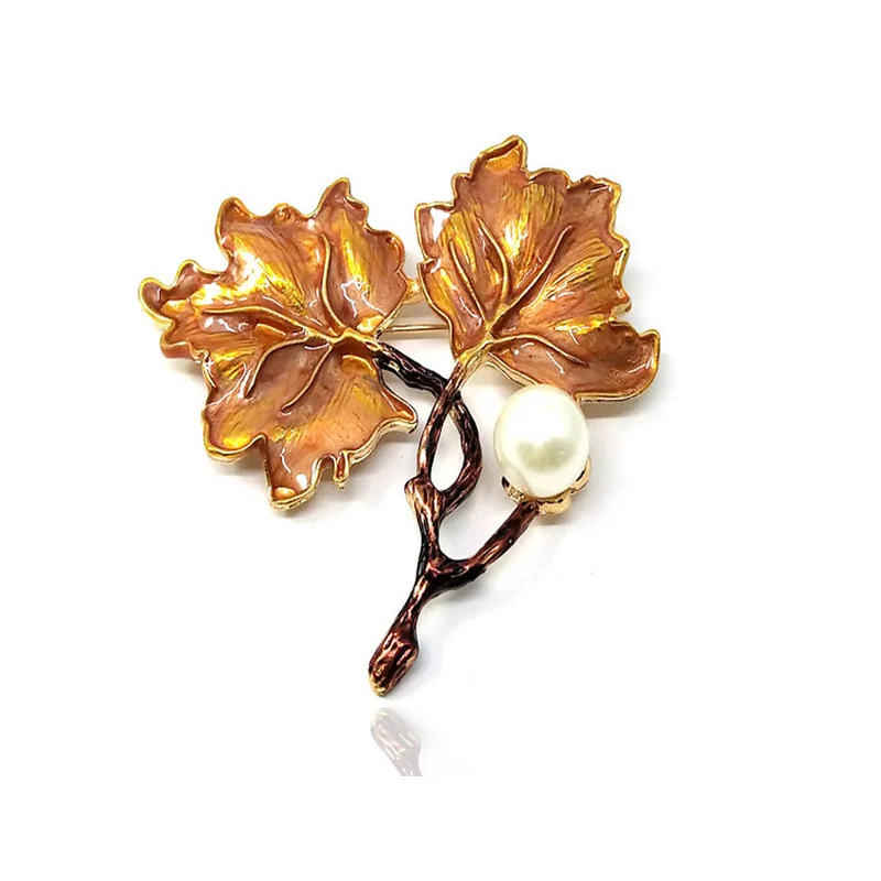 Туфли в духе прежних времен брошь виде кленового листа женский корсаж аксессуары