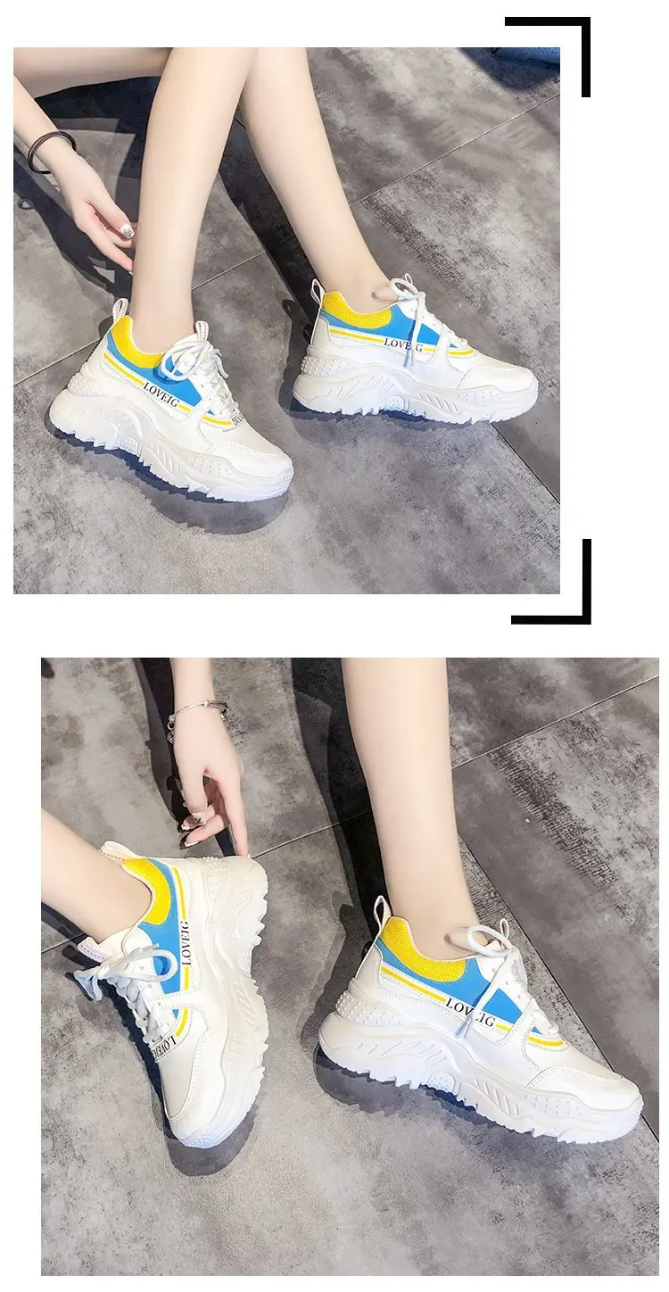 ALL YIXIE Новые искусственные кожаные женские платформенные кроссовки модные Casual белые увеличенные женские кроссовки большого размера 41