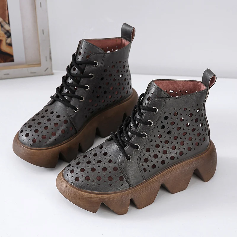 Женские ботинки ботильоны на шнуровке Сезон лето Модель 2020 года Женская обувь