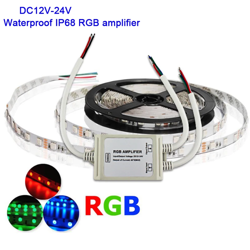DC12V 24V Waterproof IP68 RGB led amplifier for hard light strips flexible panel lights LED modules floodlights | Лампы и освещение