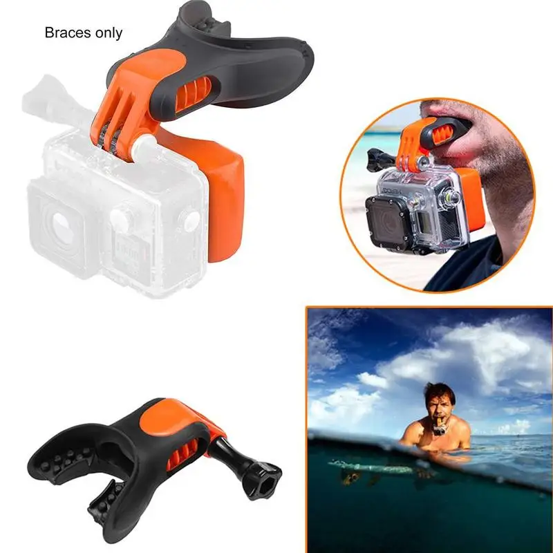 

1Set Surfen Schieten Surf Dummy Bite Mond Mount Tanden Bretels Houder Action Camera Tandensteunen Houder Mond Mount Voor gopro