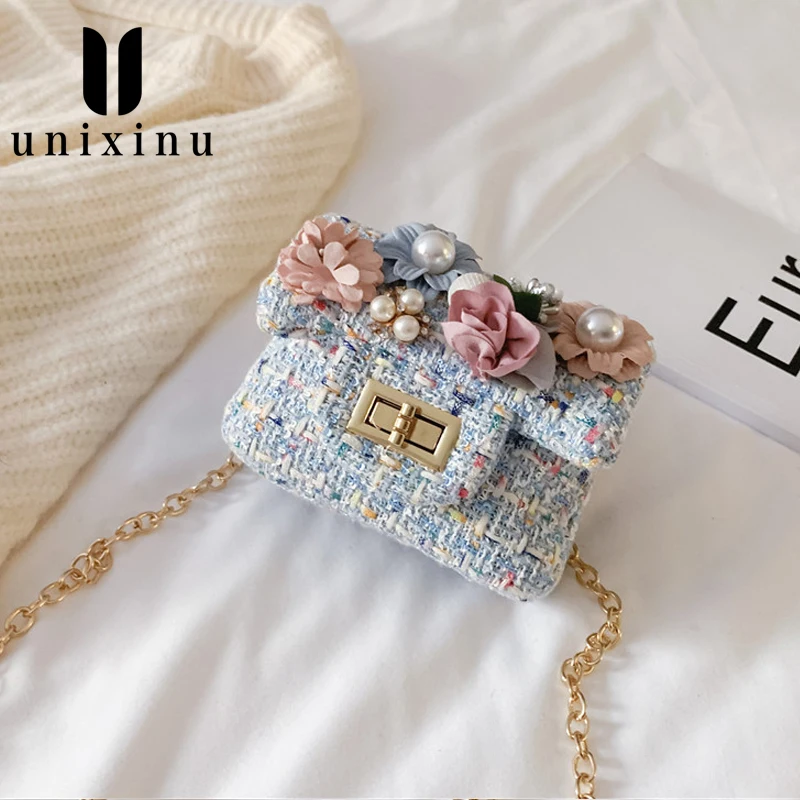 2019 модная Милая Детская мини сумка через плечо для девочек шерстяная вязаная