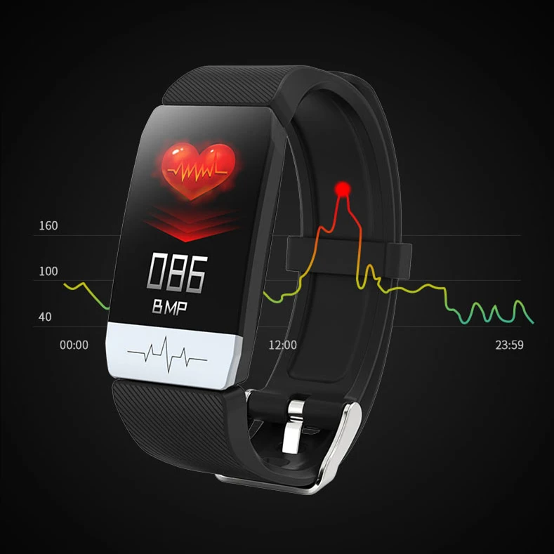 Смарт-часы электрокардиограмма пульсометр Монитор артериального давления