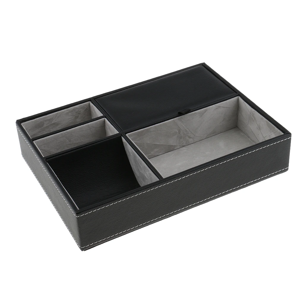 

Women Men Stylish 5Multi-size Slots Jewelry & Office Supplies Storage Box