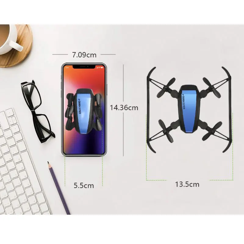 Ультратонкий мини Дрон устойчивый к падению автоматический складной рычаг