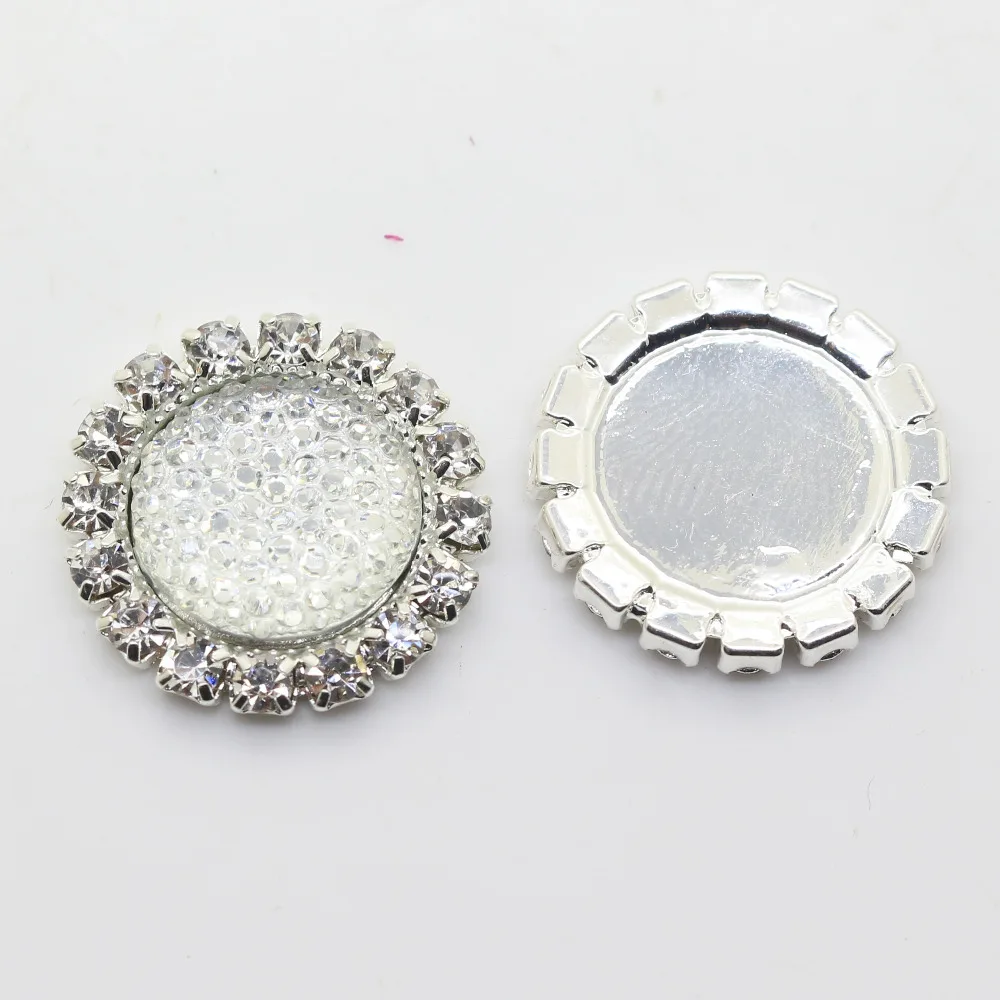 

10Pcs New Product Hot Sale 20MM Round Flat Bottom Rhinestone Base Accessories, DIY Embellishment Clothing Decoration