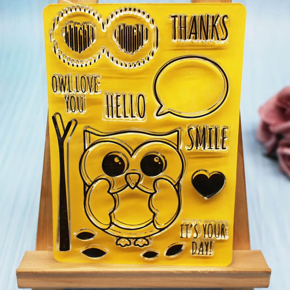 

"It's your day "Transparent Clear Stamps for DIY Scrapbooking/Card Making/Kids Christmas Fun Decoration Supplies owl clear stamp