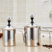 304 stainless steel japanese milk frother double strainer manual milk frother fancy large capacity coffee cup coffee accessories