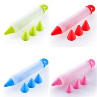 1pcs silicone food writing pen chocolate decorating cake mold ice cream cookie piping pastry nozzles kitchen tools