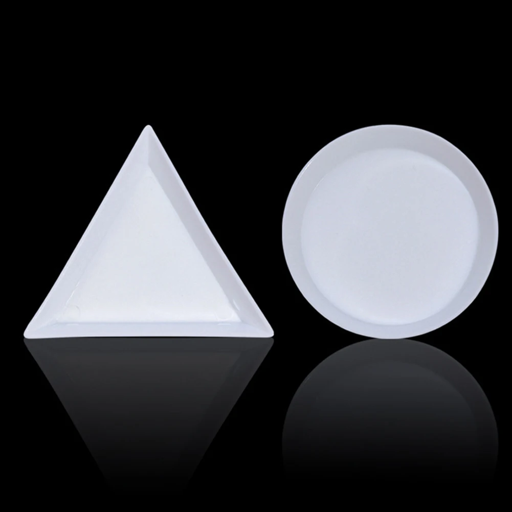10 шт. Пластиковые Треугольные Стразы для ногтей творчества лоток сортировки