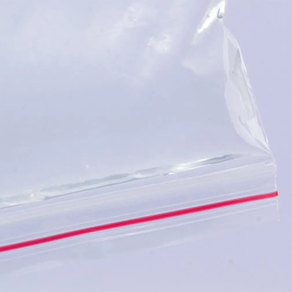 100PCS/SET Durable Use Transparent Jewelry Ziplock Zip Zipped Lock Reclosable Plastic Poly Clear Bags Storage Bag | Дом и сад