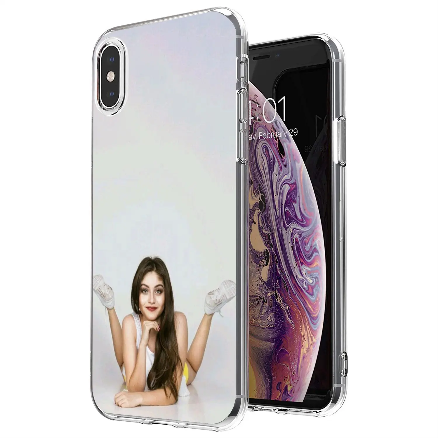 Мягкий чехол для Samsung Galaxy Note 2 3 4 5 8 9 S2 S3 S4 S5 Mini S6 S7 Edge S8 S9 Plus соевая Луна милая девушка