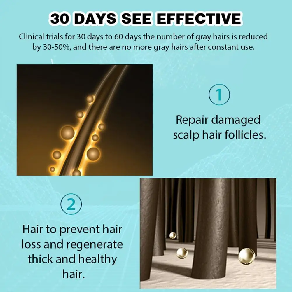 

30ml Spray Restores White Beard Hair To Natural Colorneutral Herbal Treatment Growth Nourishing Essence Y5E6