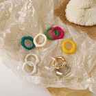 Женское кольцо из акриловой смолы, летнее, прозрачное, разноцветное, подарочное украшение, геометрическое кольцо, Винтажное кольцо, 2021