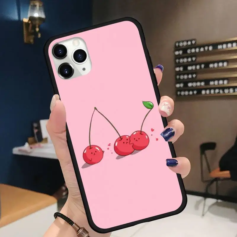 

Cute Cartoon Lovely Cherry Strawberry Phone Case for iPhone 11 12 mini pro XS MAX 8 7 6 6S Plus X 5S SE 2020 XR