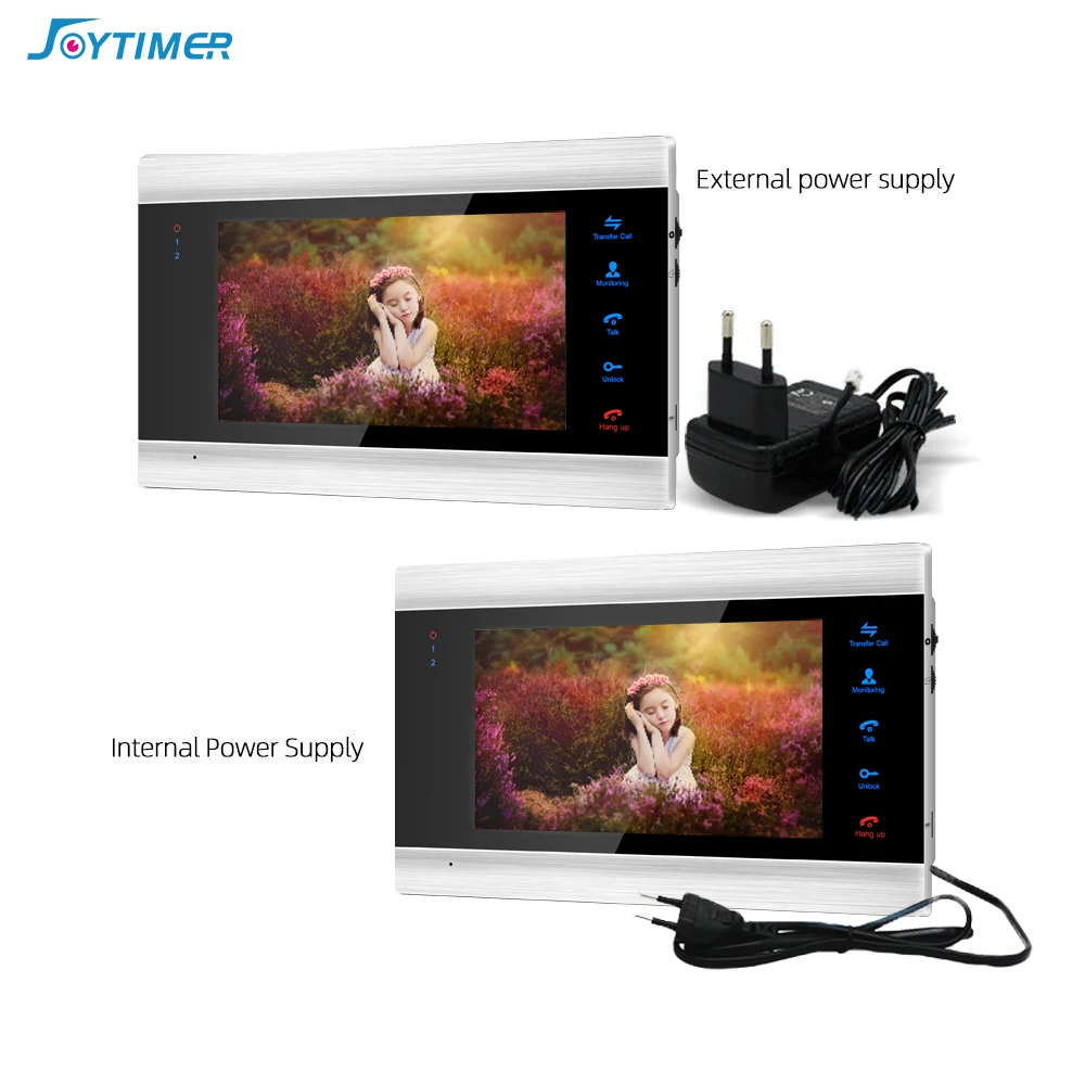 

Joytimer video intercom for home system kit video door phone 7" monitor AHD pinhole camera doorbell camera with motion detection