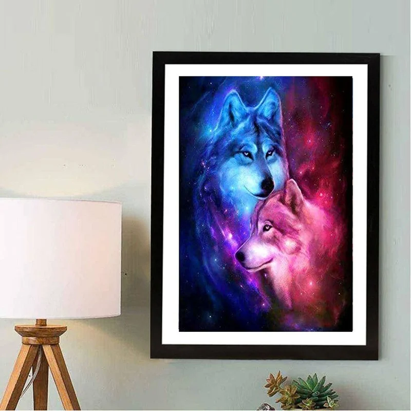 

5D DIY Full Square Round Resin Diamond Painting "Wolf" Cross Stitch Embroidery Mosaic New Arrival Fall Decor
